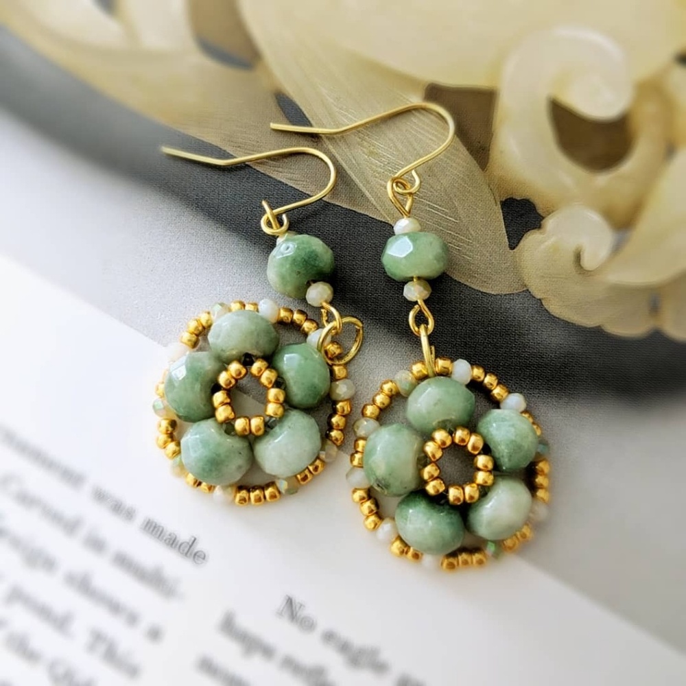 Handmade Jade Stone Earrings